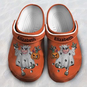 Personalized2BFunny2BCow2BGhost2BHalloween2BCrocs2BClogs2BCrocband2BShoes H9wPY
