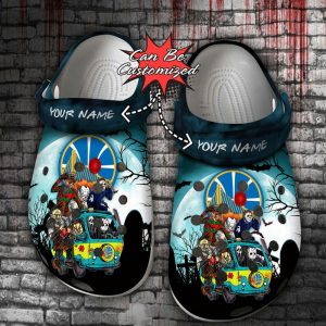 Personalized2BGolden2BState2BWarriors2BHorror2BFriends2BVan2BWith2BClown2BRetro2BScary2BMovie2BVillains2BHalloween2BCrocs2BClogs2BCrocband2BShoes ftS30