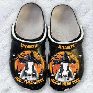 Personalized2BMoo2BI2BMean2BBoo2BCow2BWitch2BHalloween2BCrocs2BClogs2BCrocband2BShoes TuQDV