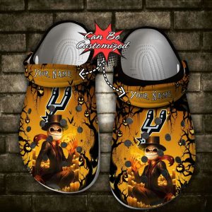 Personalized2BSan2BAntonio2BSpurs2BHalloween2BLight2BNightmare2BBefore2BChristmas2BCrocs2BClogs2BCrocband2BShoes YIuKY