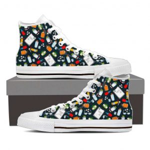 Pharmacist Lovers Pattern Canvas High Top Shoes 25846413 1