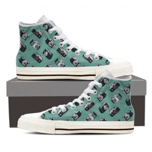 Photographer Camera Lovers Pattern Canvas High Top Shoes 4225302 1