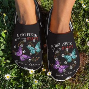 Piece Of Heart Butterflies Lives In Heaven Crocs Crocband Clog Shoes 73371216 1
