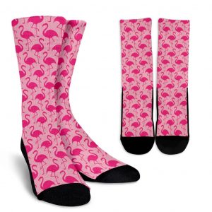 Pink-Flamingo-Pattern-Crew-Socks