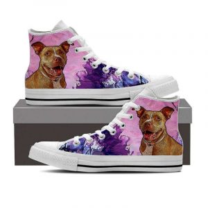 Pitbull Dog Lovers Canvas High Top Shoes 85854462 1