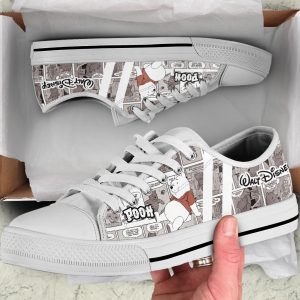 Pooh Bear Custom Print Canvas Sneakers Low Top Shoes 99872187 1