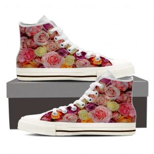 Rose Lovers Pattern Canvas High Top Shoes 26282837 1