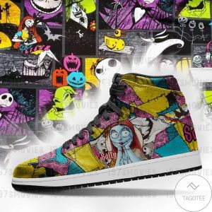 Sally Jack Skellington The Nightmare Before Christmas JD Sneaker Air Jordan High Top Shoes 2 26559148 1