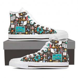 Science Lovers Pattern Canvas High Top Shoes 32356541 1