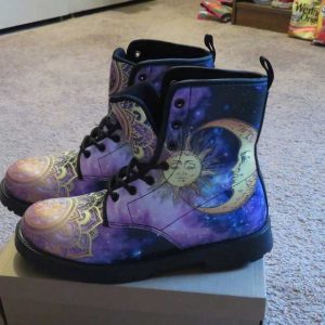 Sun2Band2BMoon2BMandala2BBoots2BLeather2BAnkle2BShoes2BCasual2BFootwear2B2 d2KAB