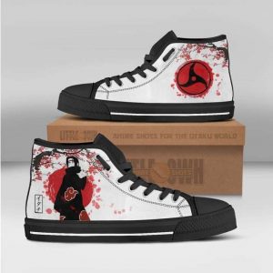akatsuki itachi mangekyou sharingan high top canvas shoes custom ninja under the sun1 j7dAa