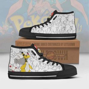 ampharos high top canvas shoes custom pokemon anime sneakers1 CyA4q