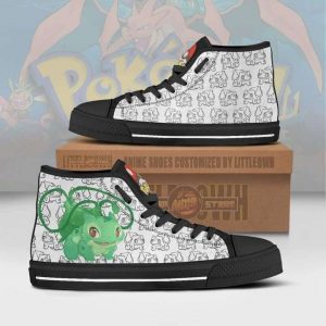 bulbasaur high top canvas shoes custom pokemon anime sneakers1 DMgyw