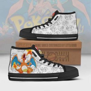 charizard high top canvas shoes custom pokemon anime sneakers1 Xhl4J
