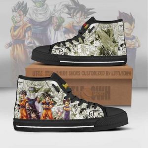 dragon ball members custom high top canvas shoes anime mixed manga style1 Fqug5