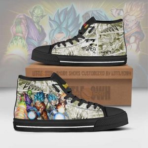 dragon ball super high top canvas shoes custom anime mixed manga style1 WeGCL