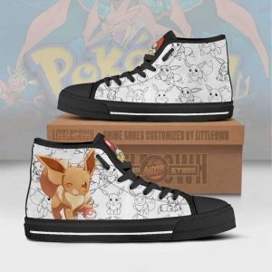 eevee high top canvas shoes custom pokemon anime sneakers1 Gt7ru
