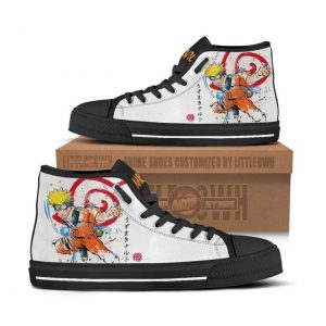 fury of the rasengan high top canvas shoes naruto anime mixed manga style1 mn3Om