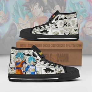 goku x vegeta high top canvas custom dragon ball super shoes anime mixed manga style1 o5Wrm