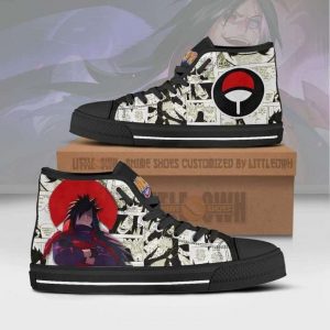 madara uchiha shoes naruto high tops custom anime canvas sneakers1 iF1sh