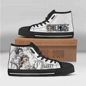 one piece shoes luffy canvas sneakers custom anime high tops1 dHTc6