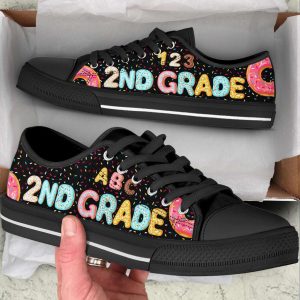 personalized custom class donuts low top shoes for teacher 1