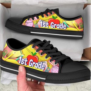 personalized custom class study pattern low top shoes for teachers 1