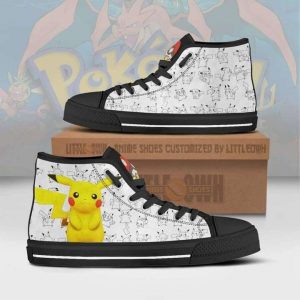 pikachu high top canvas shoes custom pokemon anime sneakers1 IBG9K