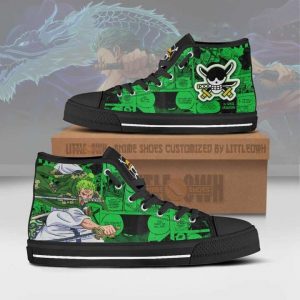 roronoa zoro high top shoes custom one piece anime canvas sneakers1 ER1rz