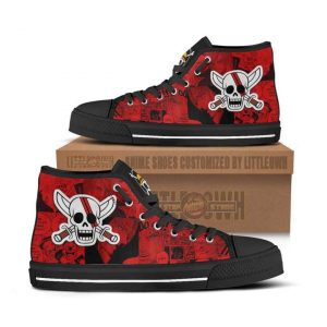 shanks jolly roger high top canvas shoes one piece anime mixed manga style1 J9UXZ