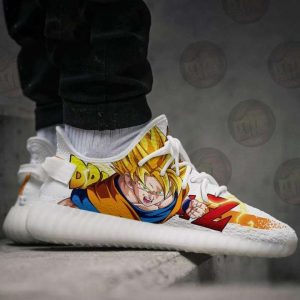 son goku super saiyan shoes yeezy dragon ball anime yeezy boost sneakers1 18c1a