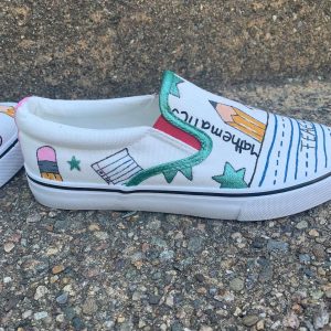 teach read be kind custom name graphic printing slip on vans sneaker shoes for teacher 1