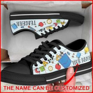 teacher yournameABCquaintpatternlowtop SRblack 510x510 1