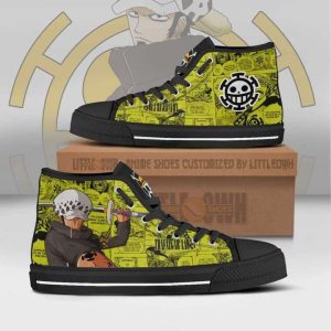 trafalgar d. water law high top shoes custom one piece anime canvas sneakers1 vVYZE