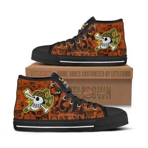 usopp jolly roger high top canvas shoes one piece anime mixed manga style1 n2SB6