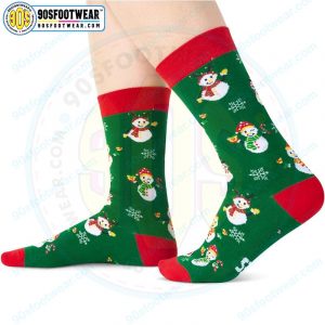Chillin-With-The-Snowmies-Funny-Christmas-Holiday-Socks-1